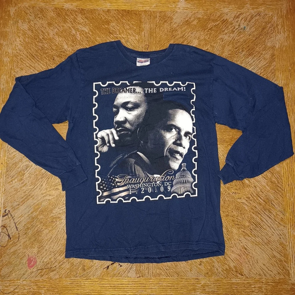 Barack Obama 2009 Inauguration Martin Luther King Jr. The drramer the dream sz M - Picture 1 of 6
